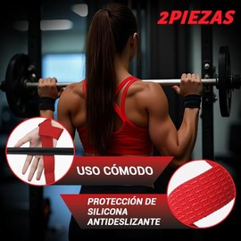 Correas de levantamiento de silicona antideslizante 4 piezas, Straps Para Gym, Correas de Soporte, Straps de Gym para Proteccion de Dedos y muñecas pa