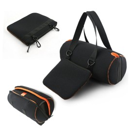 Gatuida Portable Eva Pouch Bag for Wireless Speaker Shockproof Soft Lining Black Case Divider for Cables Travel Storage for Audio Accessories