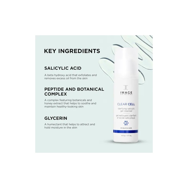 Image Skincare, Clear Cell Limpiador De Gel Salicílico, Lava