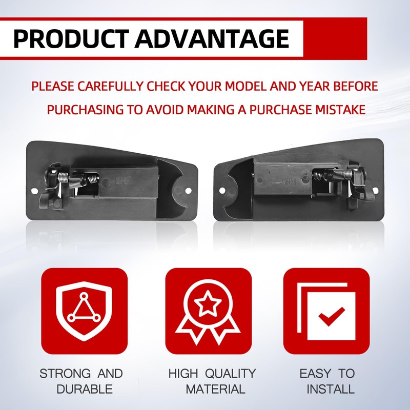 Dunviku Extended Cab Rear Door Handle Set Left Driver Right