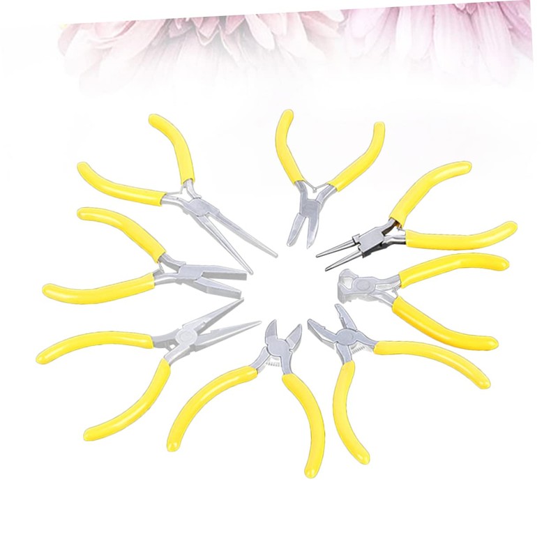 COHEALI 8Pcs Mini Pliers Steel Needle Nose Jewelry Repair Tools