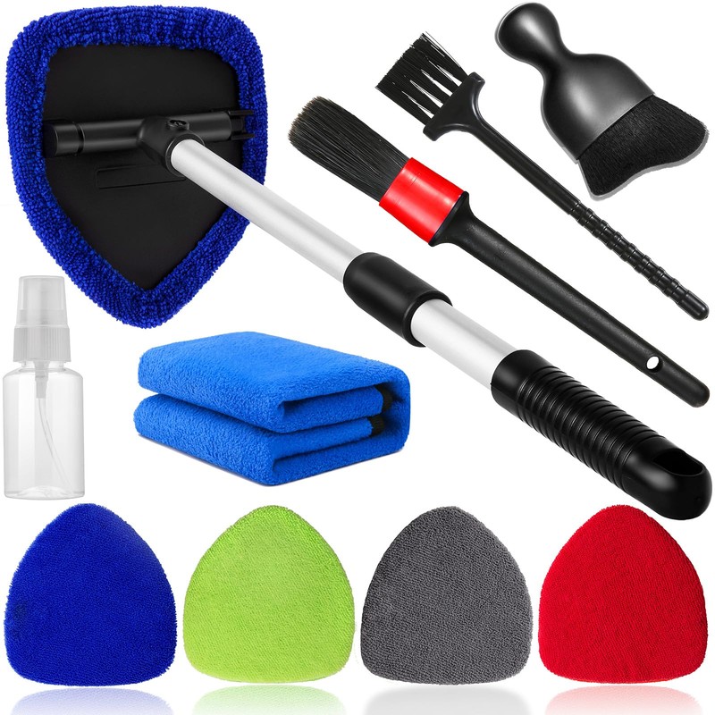 Qydipclin 10pcs Windshield Cleaning Tool Inside Car Window Cleaner Wash