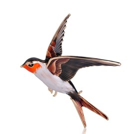 GFM® Swallow Brooch Christmas Mothers Day Birthday Valentine's Day Small Metal, Metal