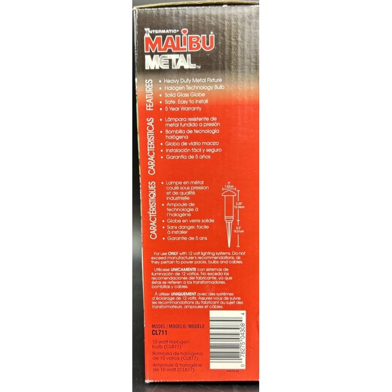 MALIBU 10W Low Voltage 12V Garden Landscape Path MUSHROOM Light