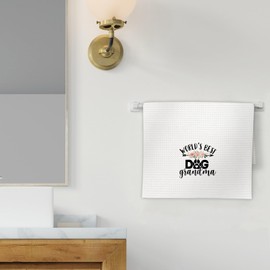 Ficy Dog Grandma Gifts Kitchen Towels, Decorative Hand Towels for Bathroom Kitchen, Best Dog Grandma Bathroom Kitchen Decor (16x24 Inch)