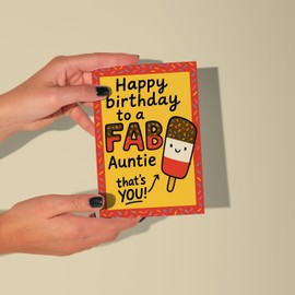 LimaLima Auntie Birthday Card You're Fab Design For A Special Aunty 21st 30th 40th 50th