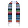Endea Graduation Estola de Serape hispana mexicana, Azul / Patchwork,