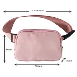 Fanny Packs for Women Men,Waterproof Crossbody Cags Waist Bag with Adjustable Strap Running Hiking Sport Outdoor Travel Dog Walking Pink