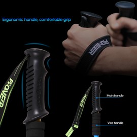 Anti-shock Walking Stick 3-Section Telescopic Adjustable Trekking Hiking Pole Ultralight Outdoor Cane