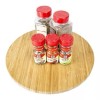 Home Charola Giratoria Lazy Susan De Bamboo Bambu Mesa 44.5cm