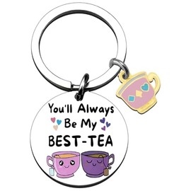 Ptenzor Best Friend Birthday Gift for Women, Bestie Keychain for Women & Girls, Friendship Gifts for Best Friends, Cute & Funny Gifts for Besties, BFF, Soul Sister, Christmas Gift Ideas for Her（2 Pcs）
