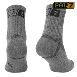 281Z Military Cotton Micro Crew Boot Socks - Cushioned Sole - Moisture Wicking - Odor Resistant (Dark Grey X-Small 1 Pair)