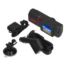 Car Dash Cam Dual Lens 720P Night Vision LCD Screen GPS DVR Video Recorder for Uber Lyft Driver