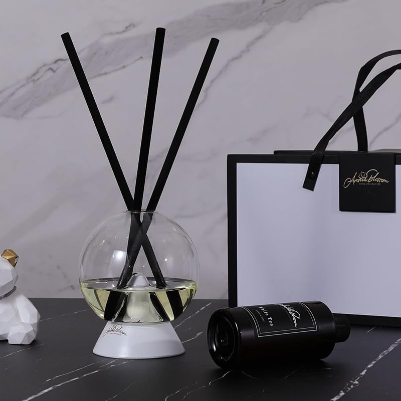 Aroma Blossom Luxury Reed Diffuser-Onyx Collection-White 200ML