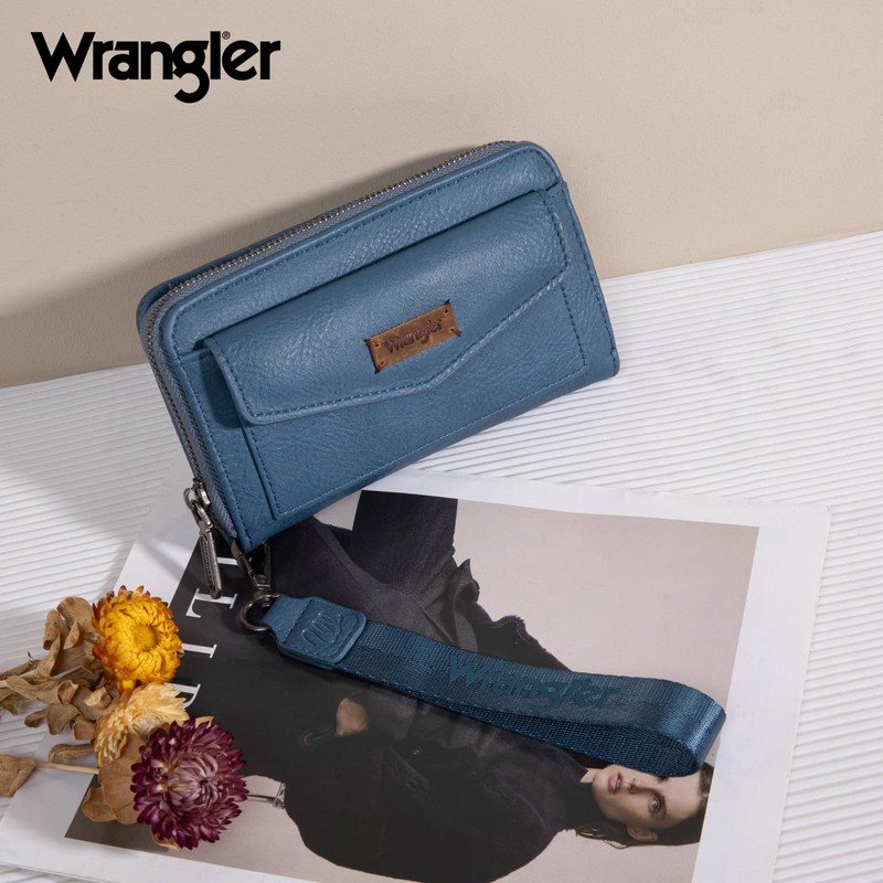 Wrangler Large Wristlet for Womens Bifold Women's Wallets, Card Cases