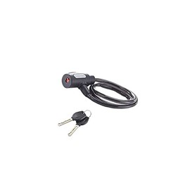 Mottez LBXA114Q Cable Lock with Key, 100 cm, Diameter 15 mm