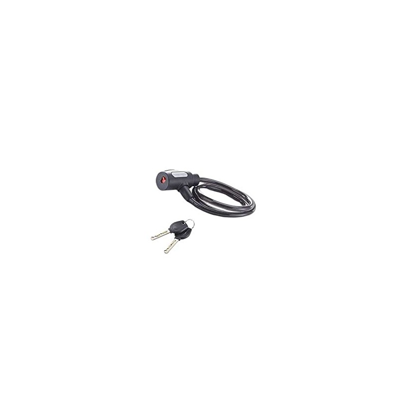 Mottez LBXA114Q Cable Lock with Key, 100 cm, Diameter 15