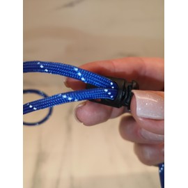 4mm Reflective Paracord Rope, 7 Strand, for Camping, Hiking, Bushcraft, Outdoors, Strong rope (Blue, 5 meters)