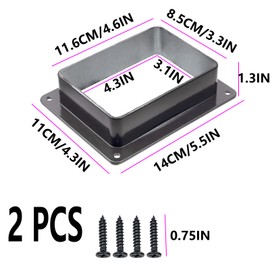 Semetall 3" x 4" Rain Gutter Downspout Drop Outlet -Aluminum, 2 Pack(Dark Brown)