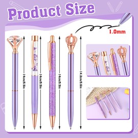 BESARME 4 Pcs Purple Pens for Women, Purple Gifts for Girls