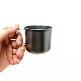 Tsyware 10 Pcs of Stainless Steel Coffee Tea Cup with Handle 6oz Espresso Cup