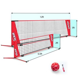 Kickit The Original PRO Soccer Tennis Game | Where Soccer Meets Tennis | Portable 12' x 3' Net Soccer Tennis Ball | Play Outdoors, Indoors, Backyard or Beach (PRO)