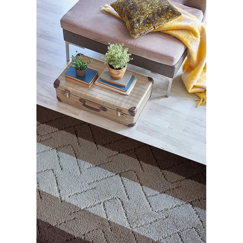 BestHomeCustom Custom Size Hallway Runner Rug Brown-Beige Color 31 inch