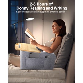 Lap Desk for Adults with Arm Rests,Ergonomic Laptop Pillow Stand for Bed,Couch,Floor,Large Table for Long Hours Work,Eating,Gaming,Reading and Writing,Lap Laptop Desk for College Dorm Room