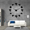 Unique Elephant Animal Shape Wall Clock DIY Acrylic Mirror Hanging