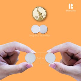 Self Adhesive Dots, Strong Adhesive 1400pcs(700 Pairs) 0.59" Diameter Sticky Back Coins Nylon Coins, Hook & Loop Dots with Waterproof Sticky Glue Coins Tapes, Suitable for Classroom, Office, Home