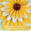 9 PCS Sunflower Paper Fan Decorations Set, Yellow and White