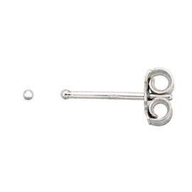 Sterling Silver Very Tiny 1mm Ball Stud Earrings/Nose Studs for Women & Teens 1/32 inch