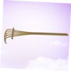 Toyvian Bamboo Rake Five Teeth Rake Sand Table Rake Mini