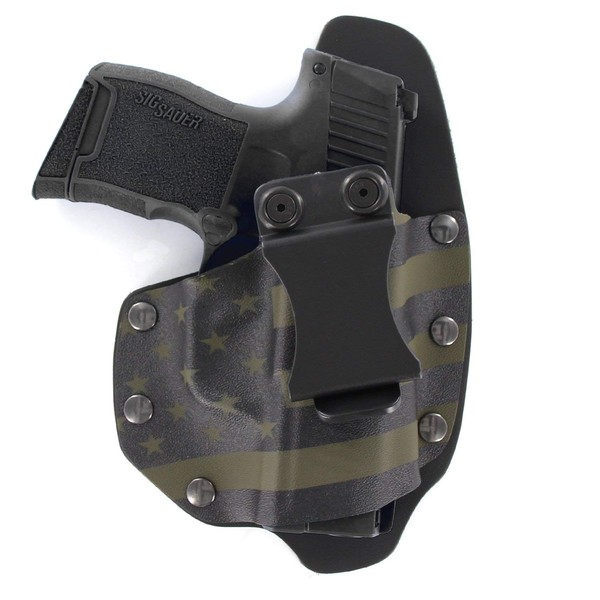 USA Green & Black IWB Hybrid Concealed Carry Holster (Right-Hand, SIG P365)