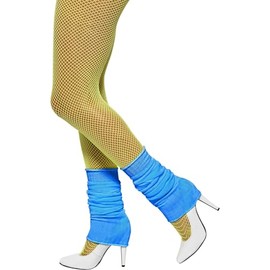 Smiffys Legwarmers,Neon Blue,One Size