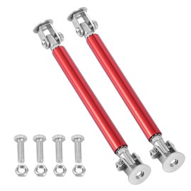 Unifizz 2pcs Bumper Lip Protector Splitter Strut Tie Rods 100mm Universal Car Adjustable Splitter Support Rods Red