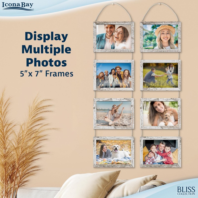 Icona Bay - 5x7 Wall Hanging Picture Frames Collage with