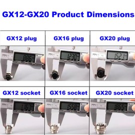 RUNCCI-YUN GX16 7-Pin Aviation Plug, Circular Metal Aviation Plug, M16 Diamond Flange GX16 Male Female Connector 7-Pin Panel Mounting Cable Connector Pack of 2