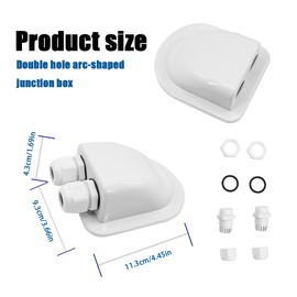 1Pcs Waterproof Solar Cable Entry Gland by, Weather Resistant Dual Cable Entry Housing for Solar Panels of RV Caravan and Marine, White
