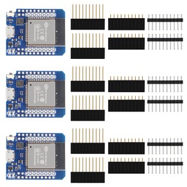 ACEIRMC D1 Mini NodeMCU ESP32 ESP-WROOM-32 WLAN WiFi Bluetooth IoT Development Board 5V Compatible for Arduino (3pcs)