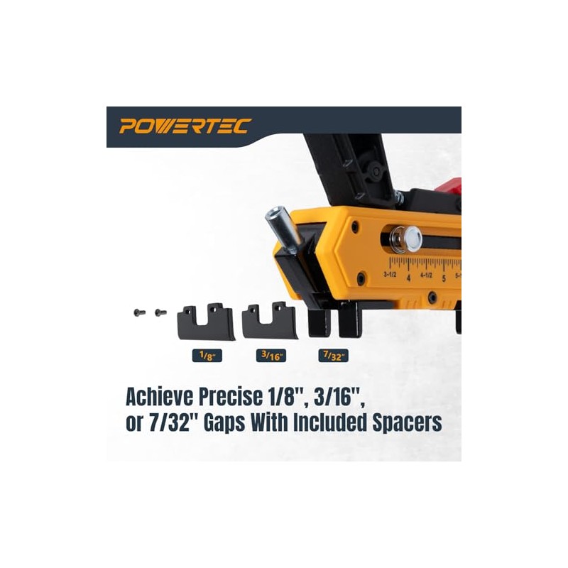 POWERTEC Edge Deck Screw Jig with 3 Board Spacing Options,