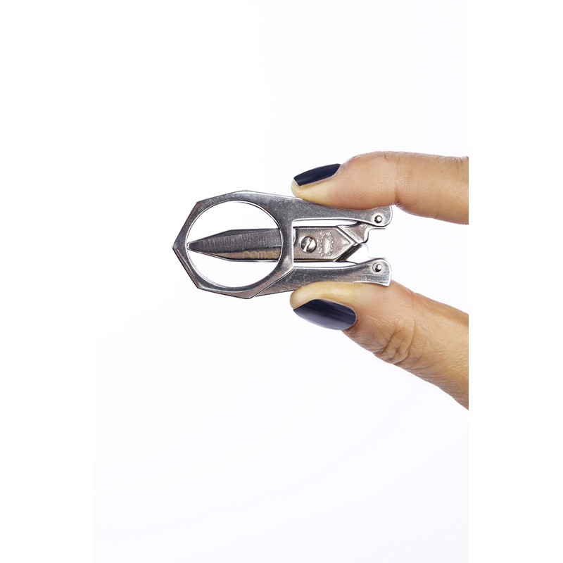 REMOS Klappschere aus rostfreiem Edelstahl mit praktischem Etui aus echtem