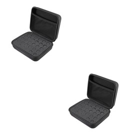 Baluue 2pcs Eva Hard Shell Essential Oil Travel Case Slots Essential Oils Storage Holder Roller Bottle Storage Bag Drop Bottle Protection Case