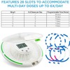 WECKEW WECKEW Automatic Pill Dispenser with 28-Day Electronic Medication Organizer,