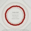 CHELYQST Carnelian Bracelet - Stone of Luck,Stretch Natural Stone Crystal