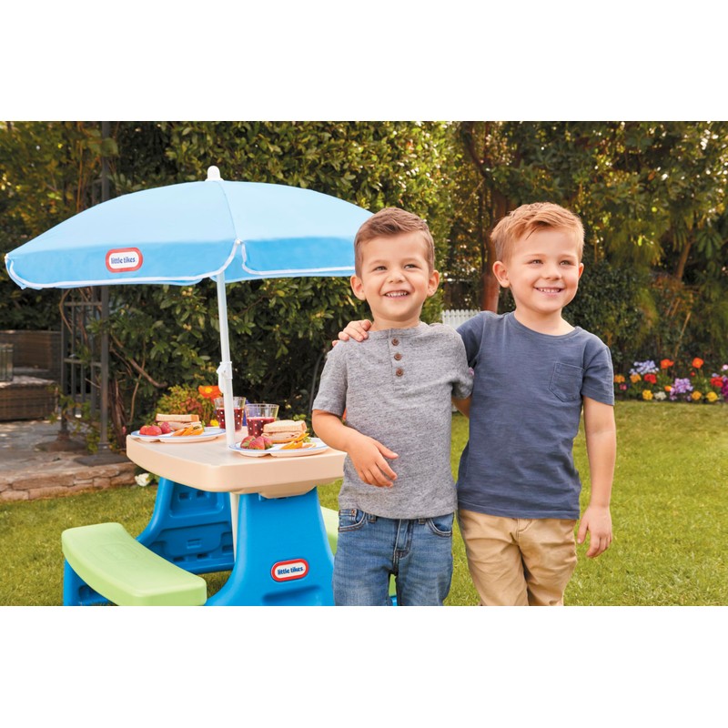 Little Tikes Easy Store Jr. Picnic Table with Umbrella -
