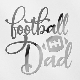 Decal Stickers of Football Dad (Metallic Silver) (Set of 2) Premium Waterproof Vinyl Decal Stickers for Laptop Phone Accessory Helmet Car Window Mug Tuber Cup Door Wall - BICVER1g73472SIW19Y24