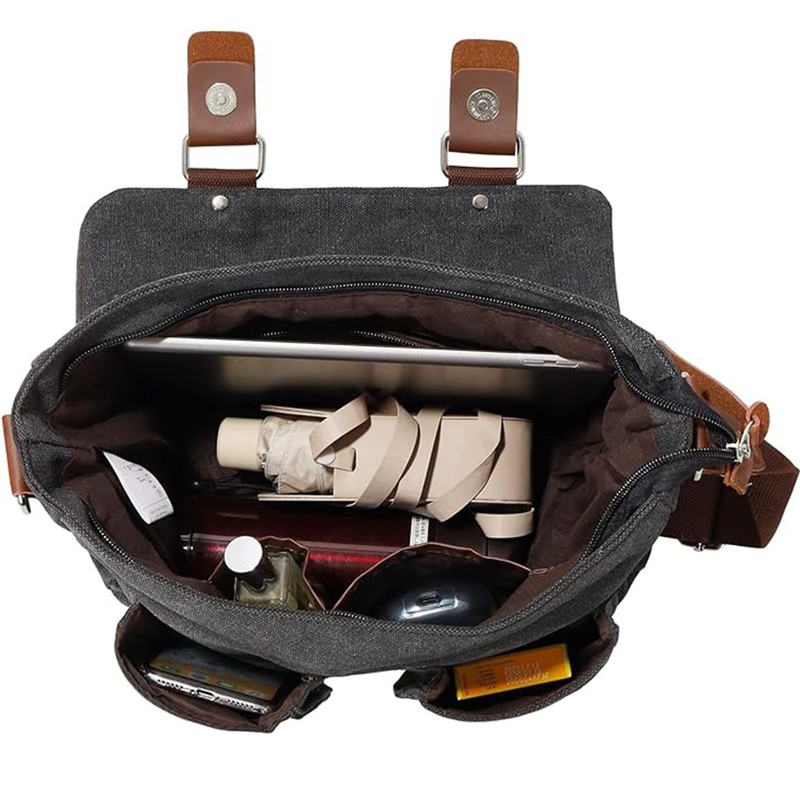 XFLYP Messenger Bag Mens, Men Shoulder Bags Canvas Satchel Cross
