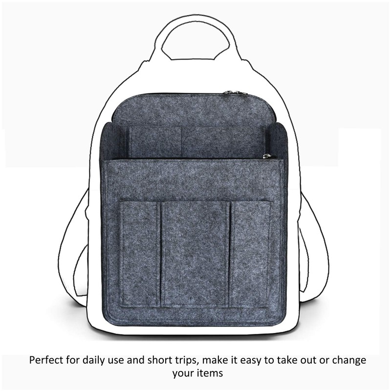 APSOONSELL Backpack Organizer Insert, Felt Bag Organizer for Backpack Rucksack