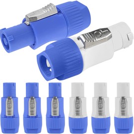 Xiatiaosann for Powercon 3 Pin Speaker Connector AC 250V 20A Plug Male Adapter for Stage Light LED Screen Audio Equipment, for Neutrik NAC3FCA NAC3FCB NAC3MA-1 NAC3MPB-1, 8 Pcs